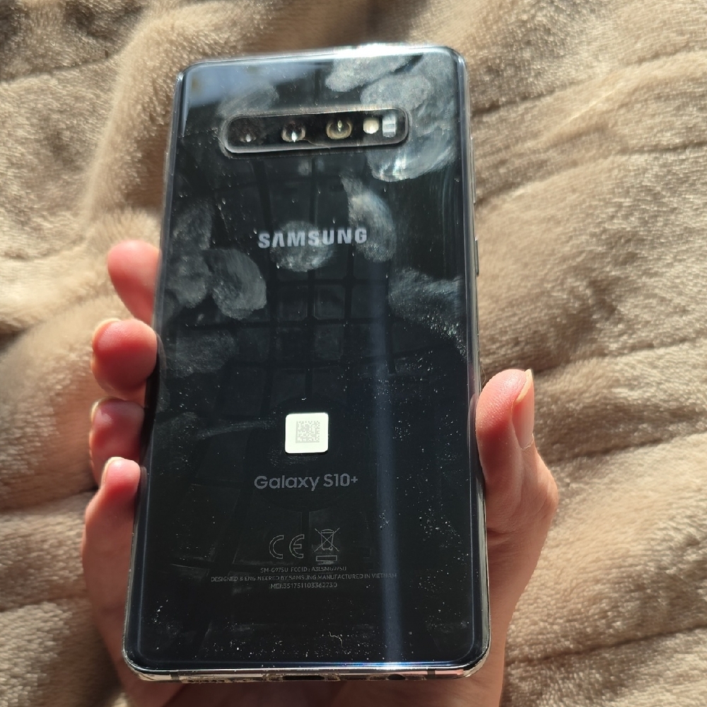 (USED/WORKS!) Samsung Galaxy S10+ Silver Smartphone